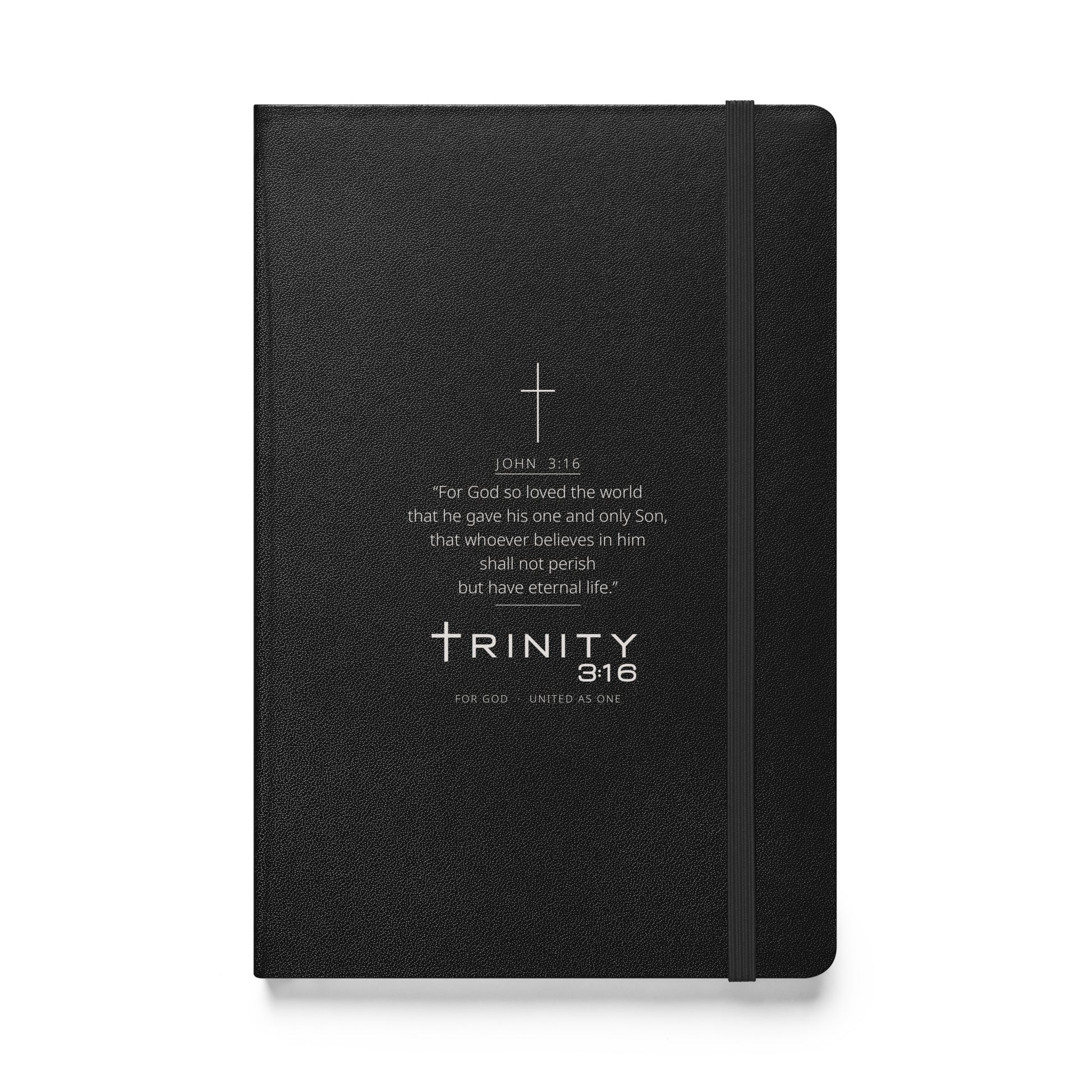 John 3:16 Christian journal cover — Trinity 3:16 faith apparel