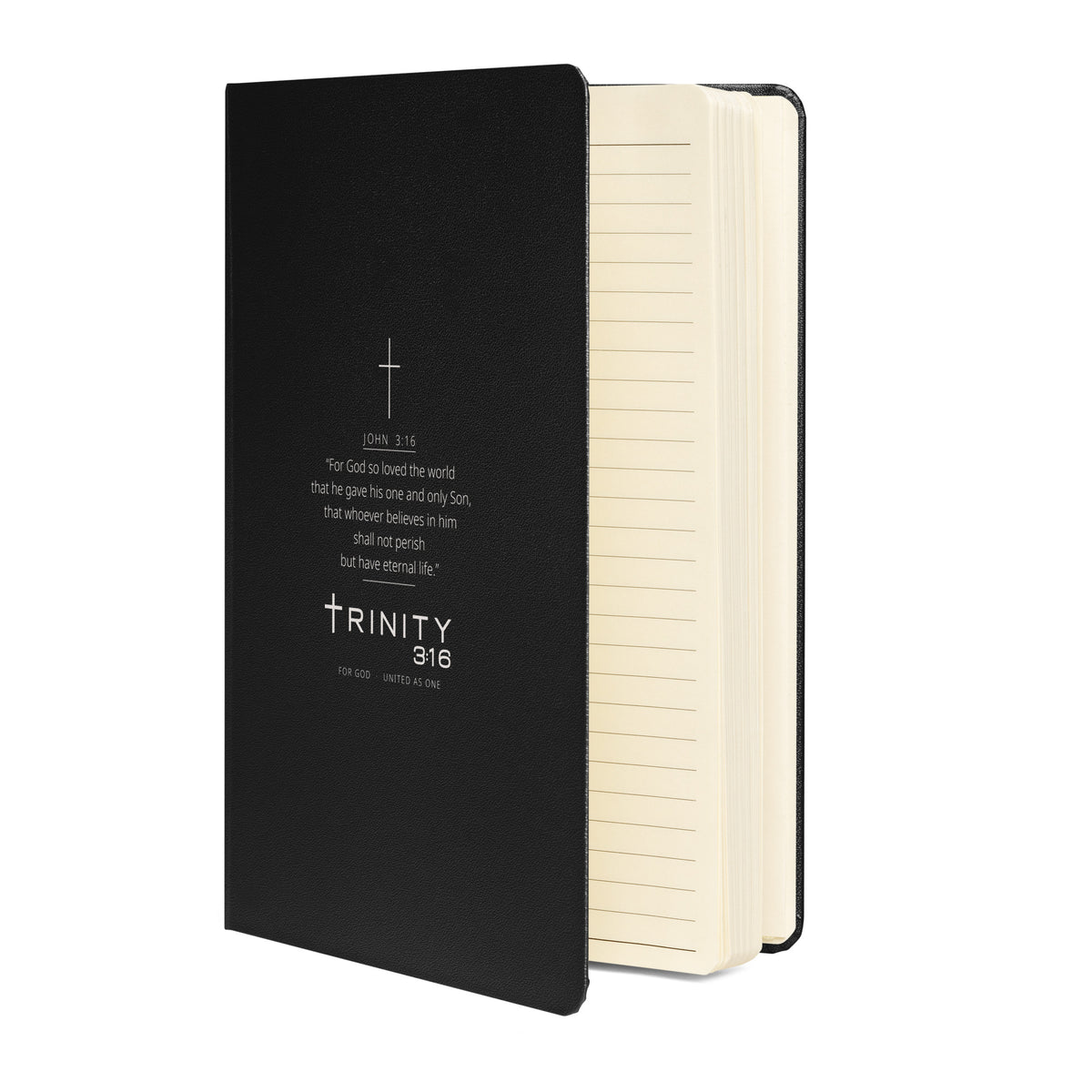 John 3:16 Christian journal cover — Trinity 3:16 faith apparel