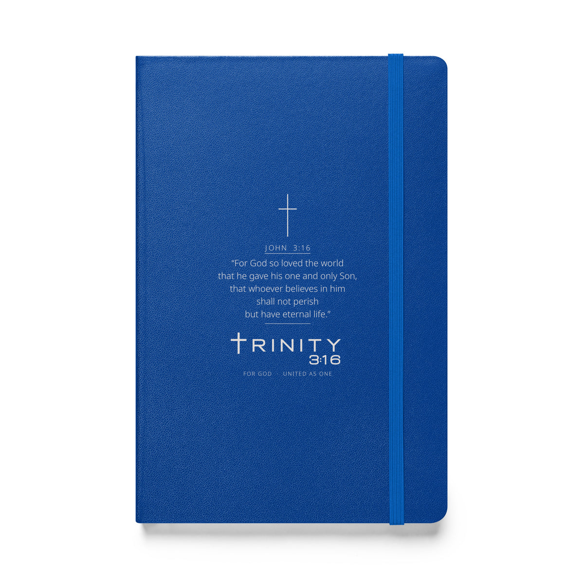 John 3:16 Christian journal cover — Trinity 3:16 faith apparel