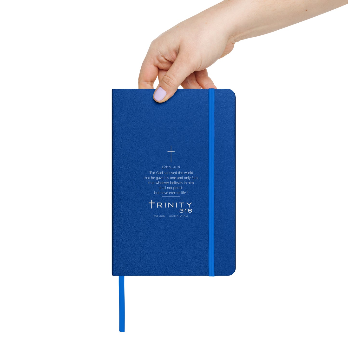 John 3:16 Christian journal cover — Trinity 3:16 faith apparel