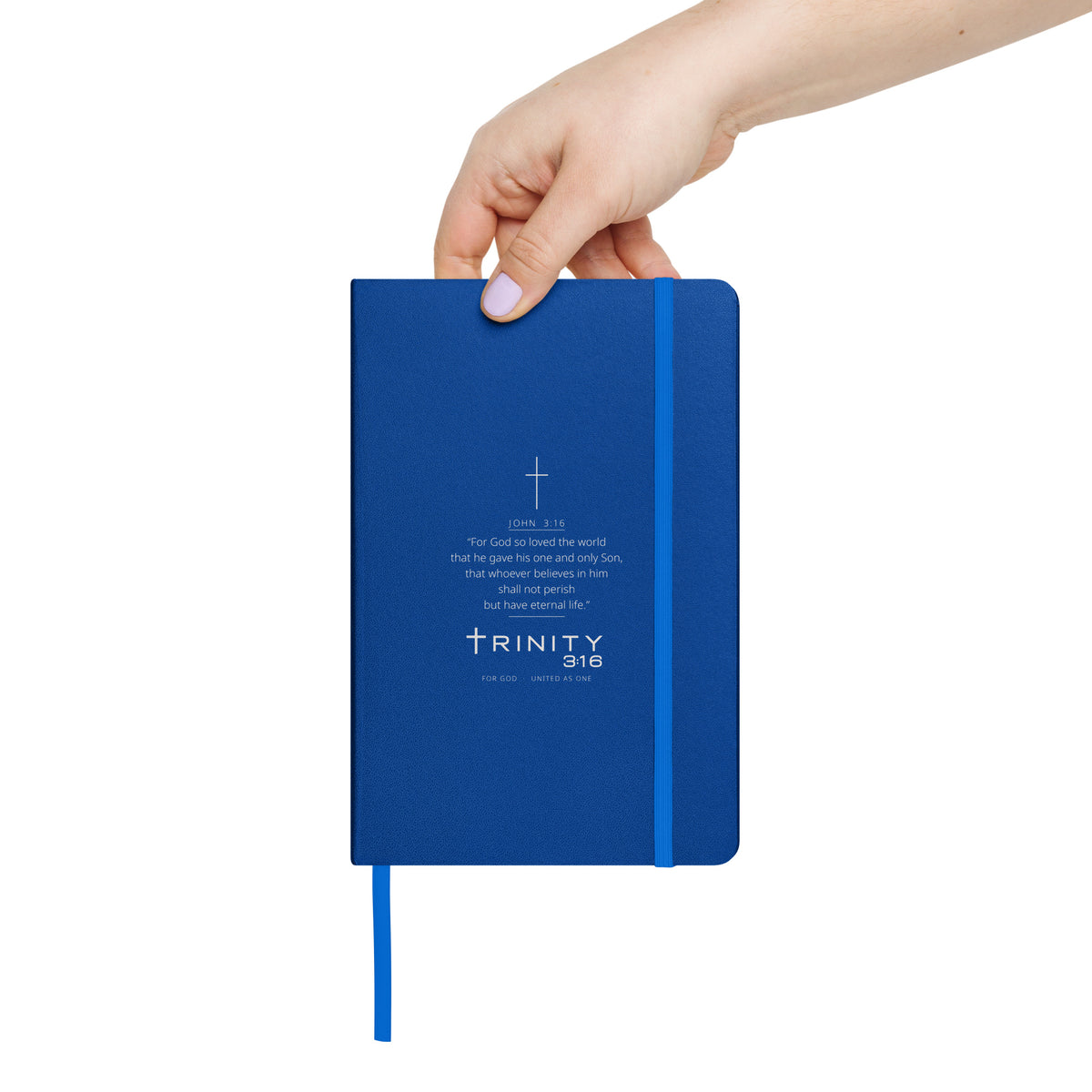John 3:16 Christian journal cover — Trinity 3:16 faith apparel