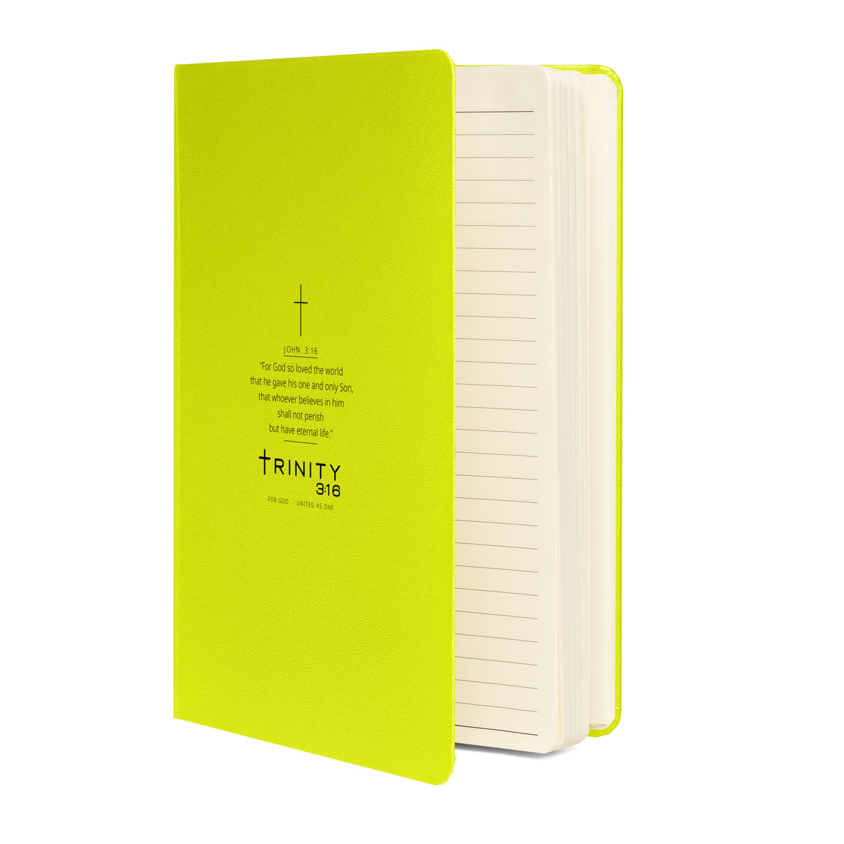 John 3:16 Christian journal cover — Trinity 3:16 faith apparel