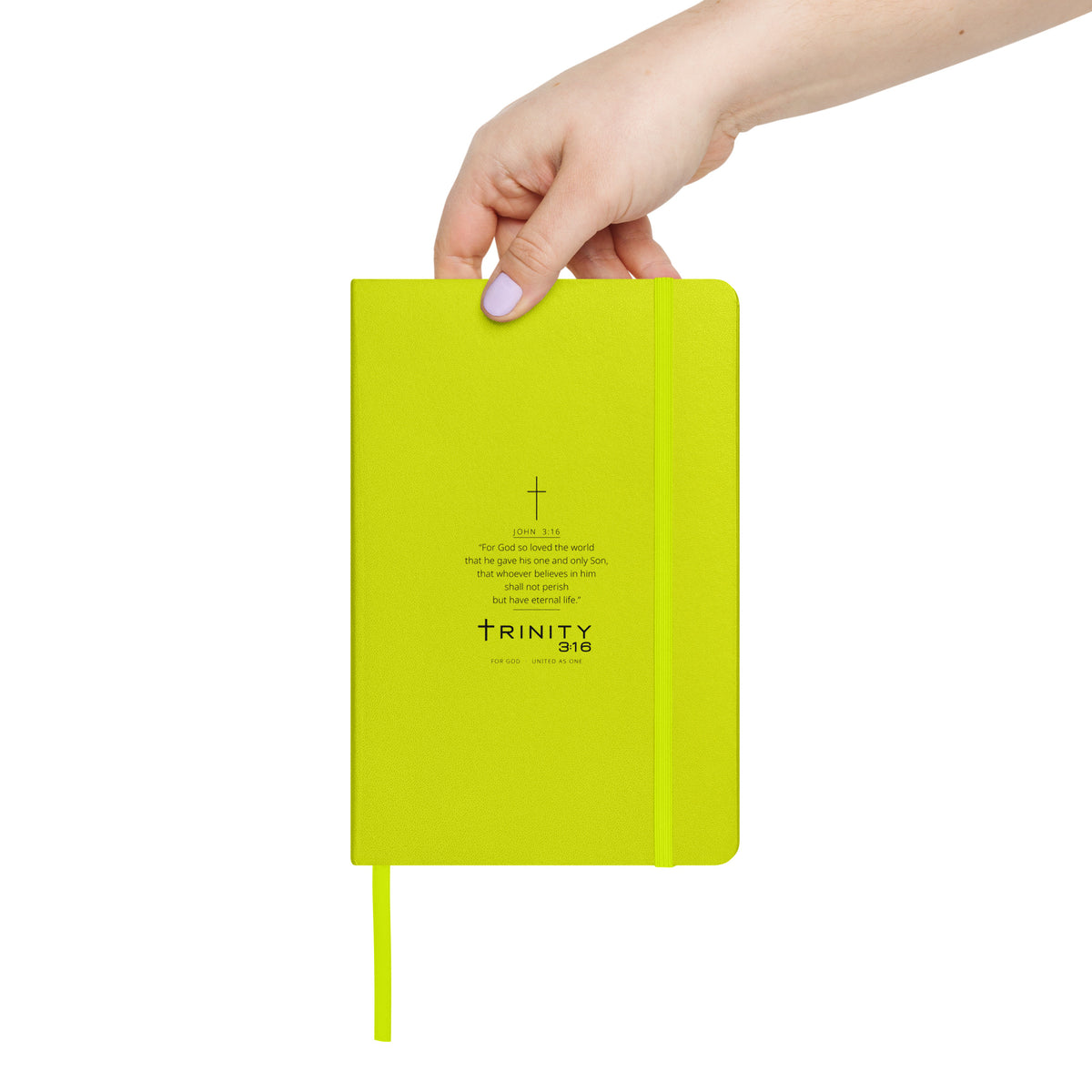 John 3:16 Christian journal cover — Trinity 3:16 faith apparel