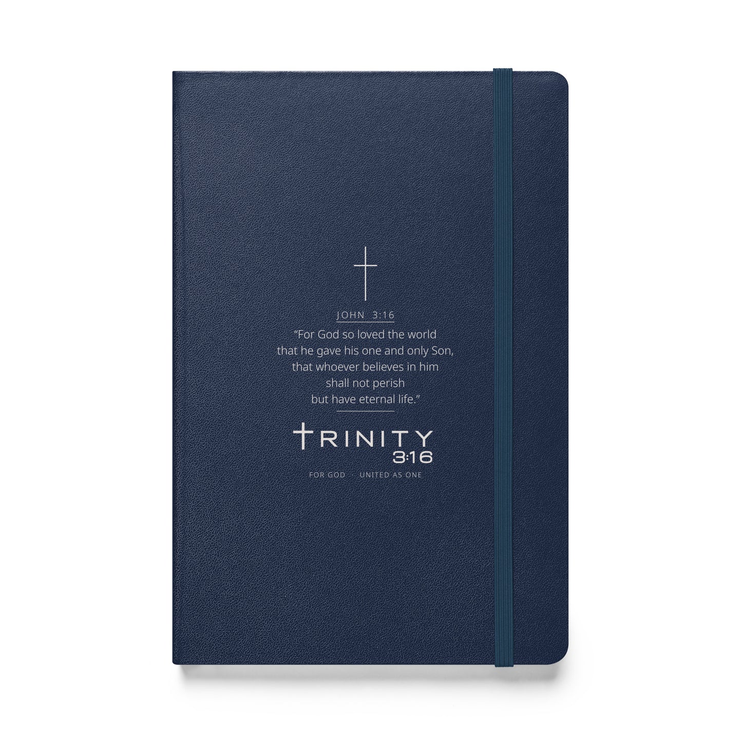 John 3:16 Christian journal cover — Trinity 3:16 faith apparel
