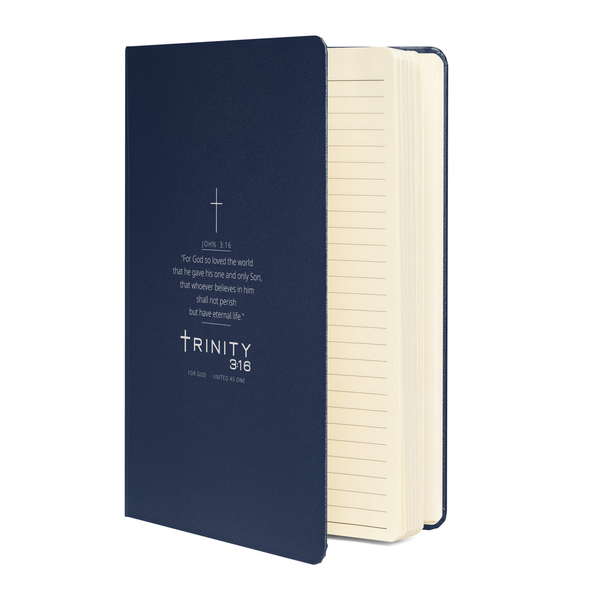 John 3:16 Christian journal cover — Trinity 3:16 faith apparel