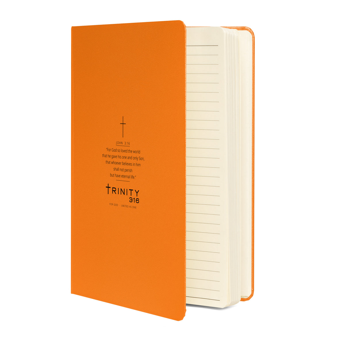 John 3:16 Christian journal cover — Trinity 3:16 faith apparel