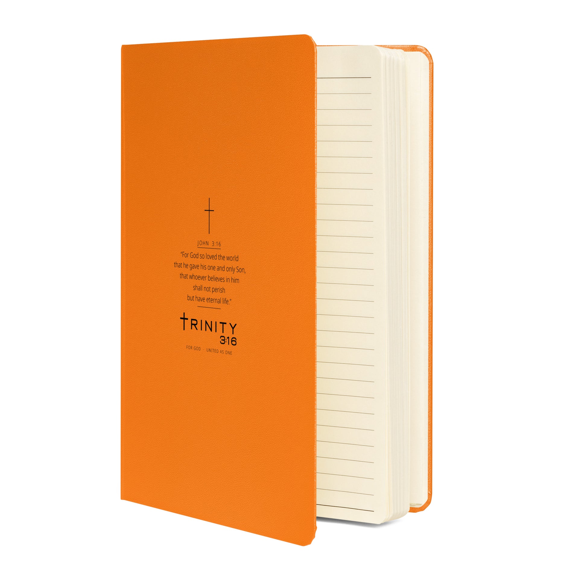 John 3:16 Christian journal cover — Trinity 3:16 faith apparel