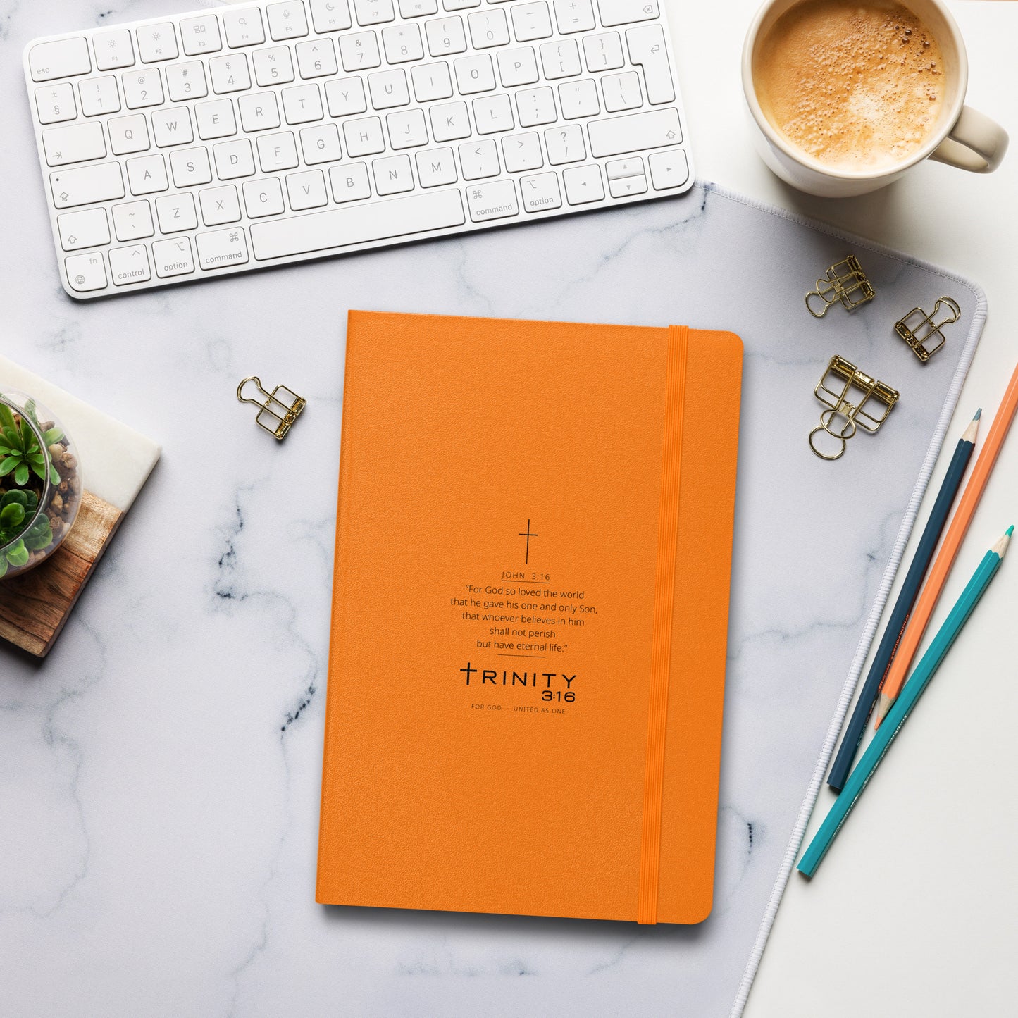John 3:16 Christian journal cover — Trinity 3:16 faith apparel