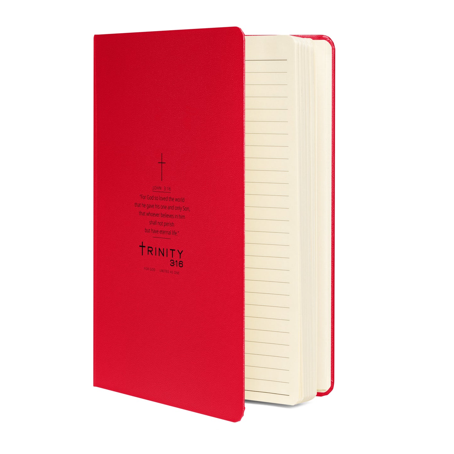 John 3:16 Christian journal cover — Trinity 3:16 faith apparel