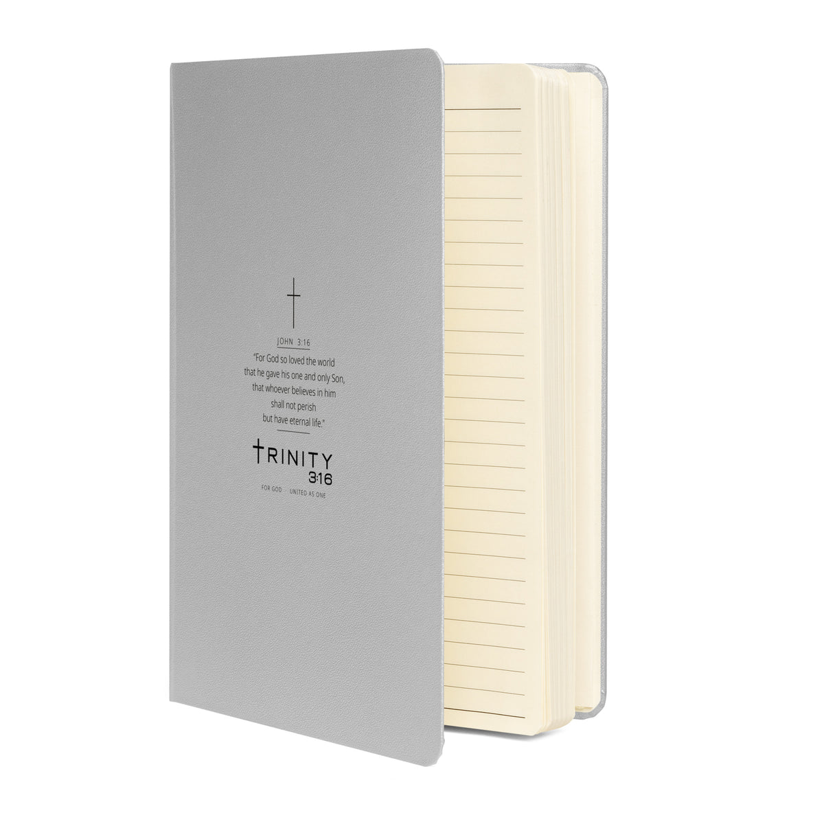 John 3:16 Christian journal cover — Trinity 3:16 faith apparel