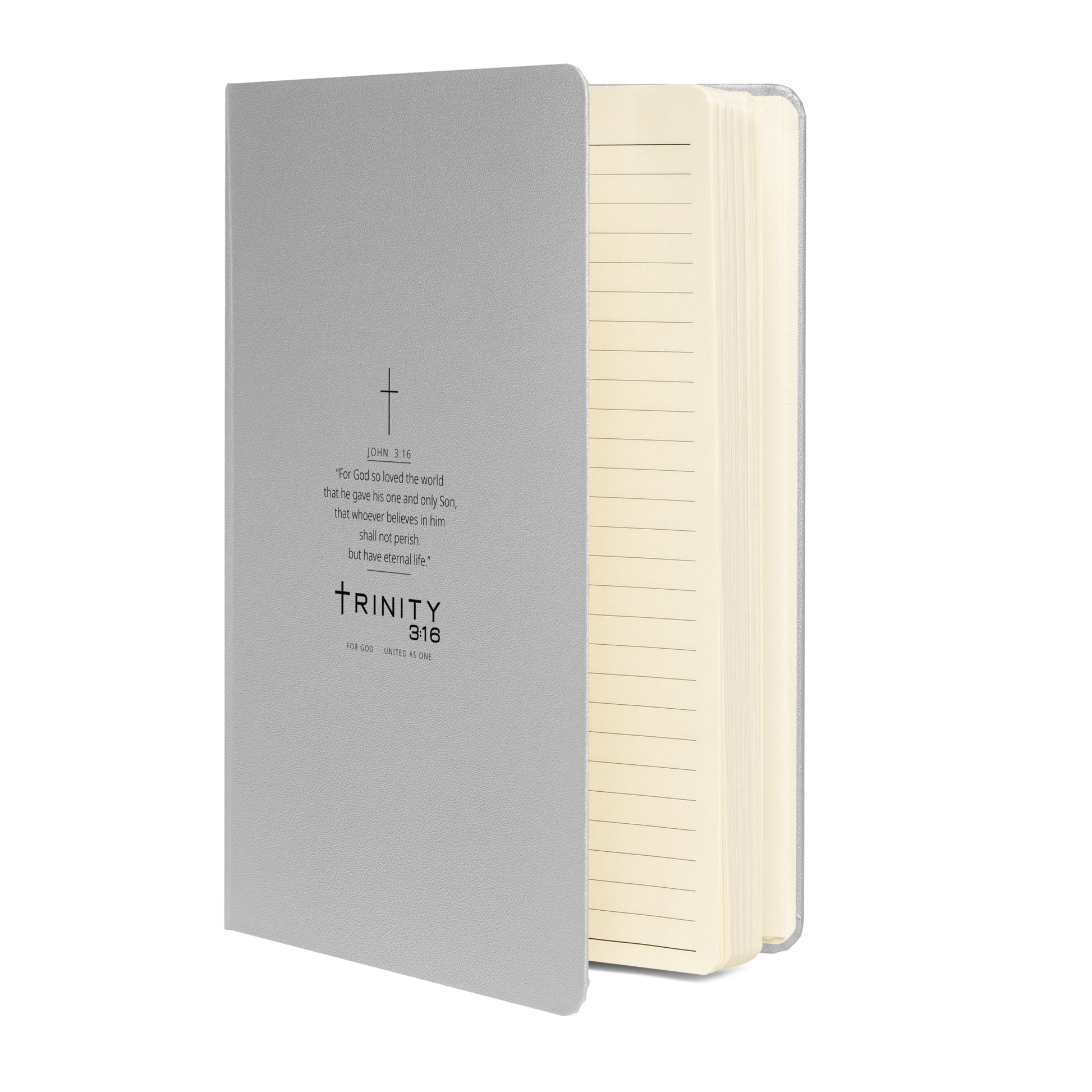 John 3:16 Christian journal cover — Trinity 3:16 faith apparel