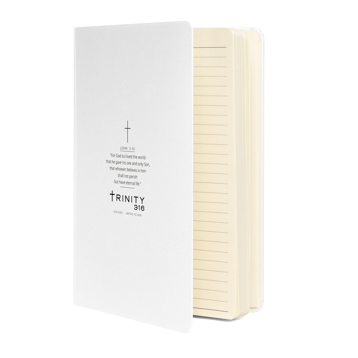 John 3:16 Christian journal cover — Trinity 3:16 faith apparel