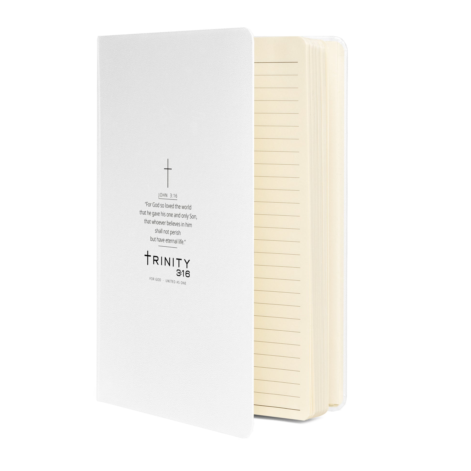 John 3:16 Christian journal cover — Trinity 3:16 faith apparel