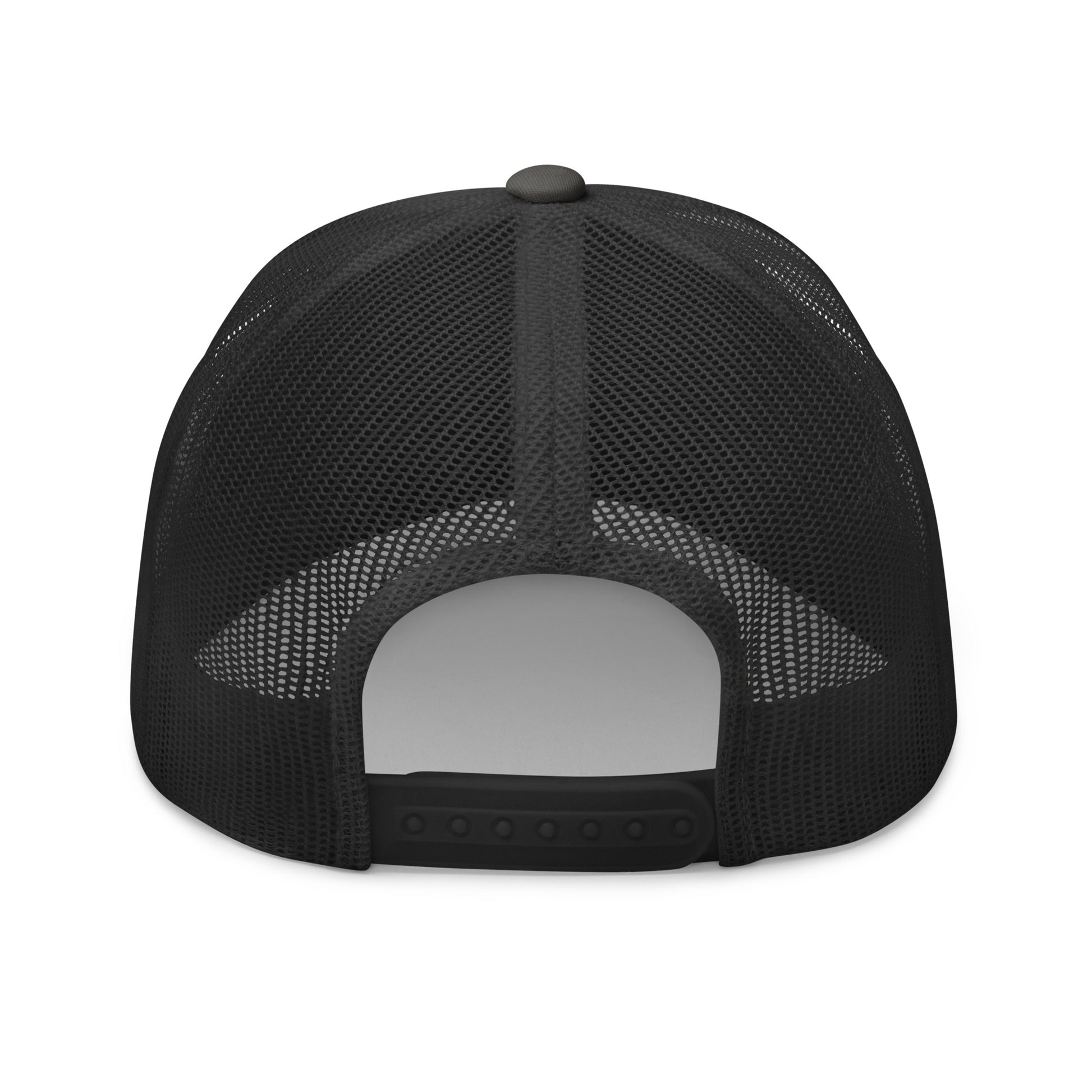 T316 Icon embroidered Christian trucker hat in charcoal — Trinity 3:16 faith apparel