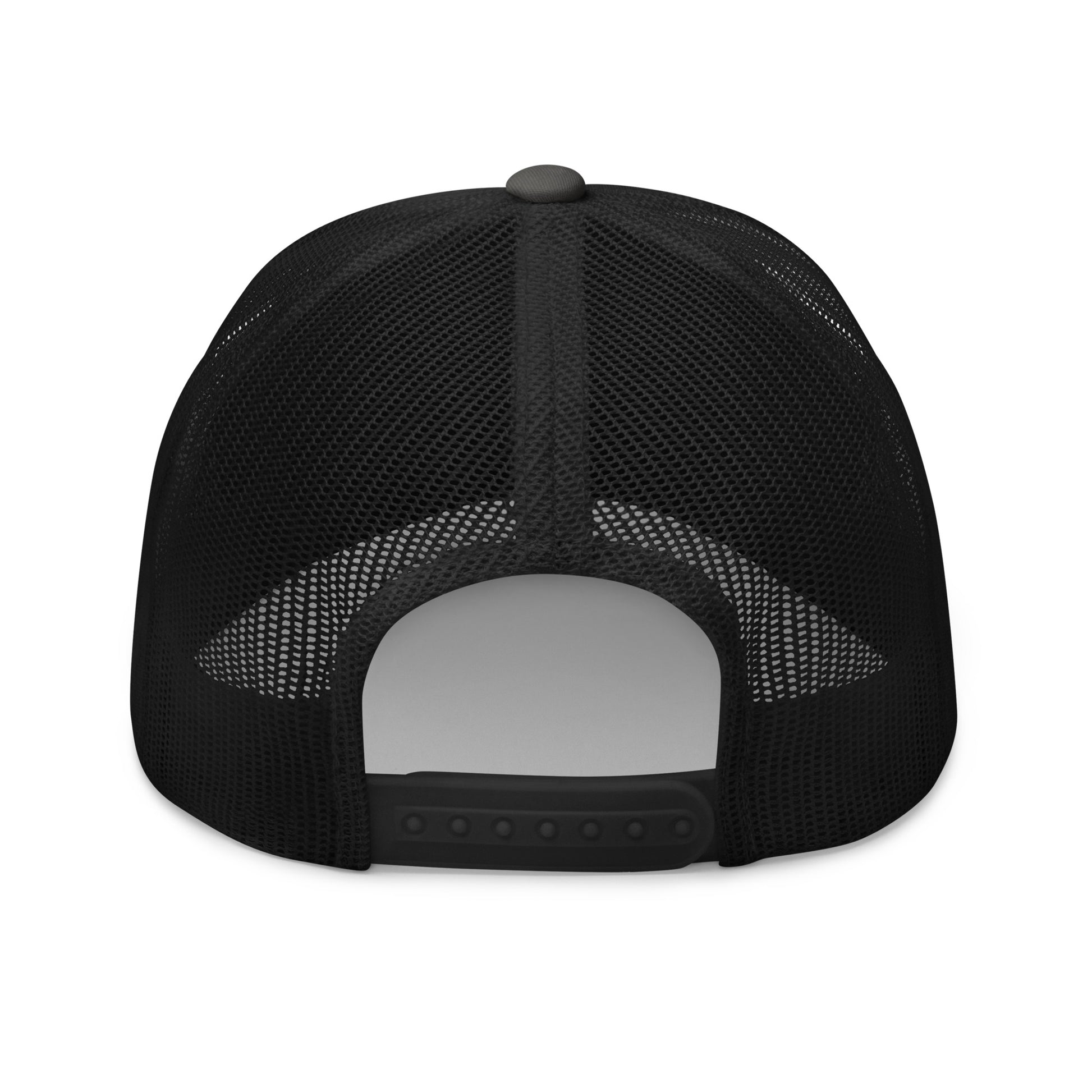 T316 Icon embroidered Christian trucker hat in charcoal black— Trinity 3:16 faith apparel