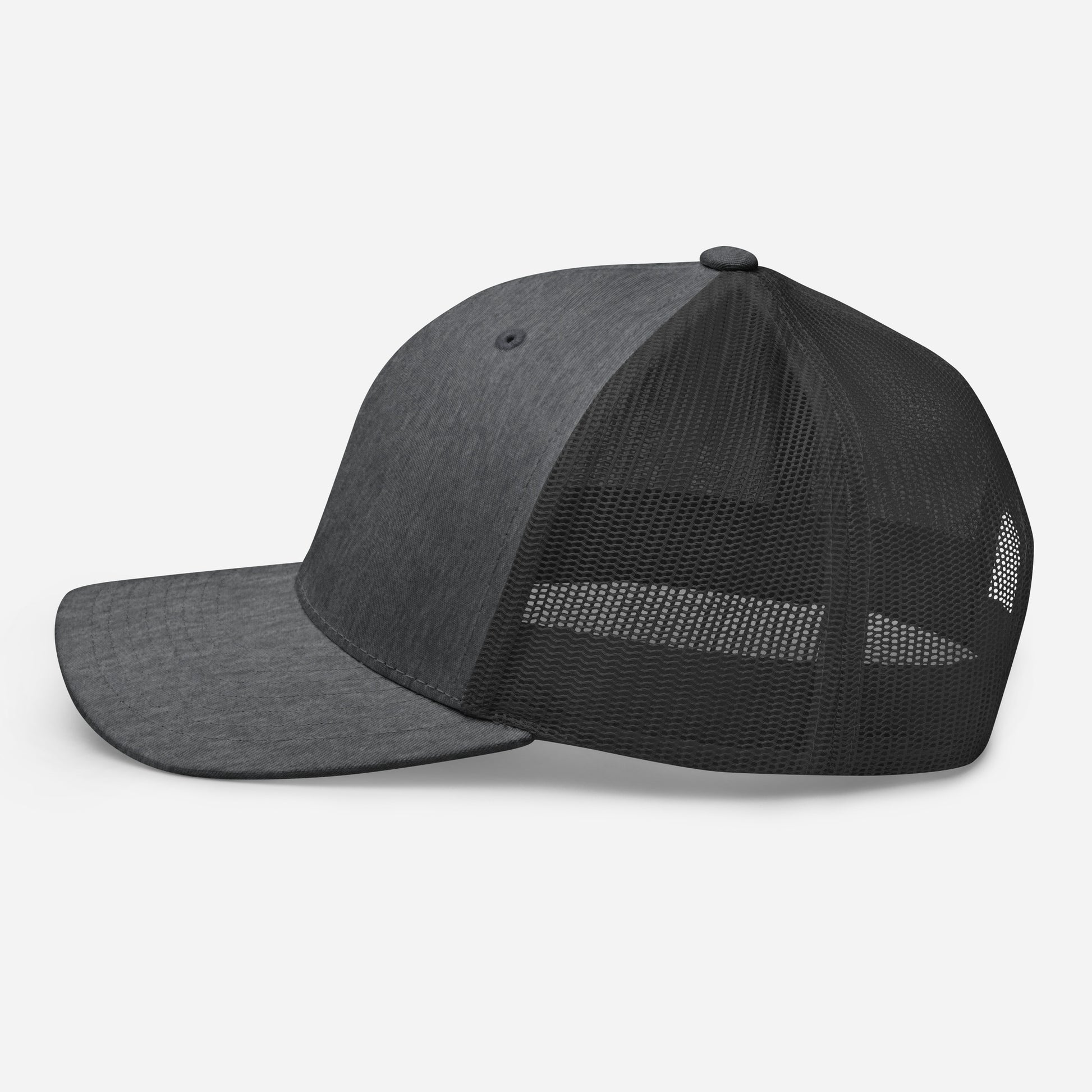 T316 Icon embroidered Christian trucker hat in dark heather grey — Trinity 3:16 faith apparel