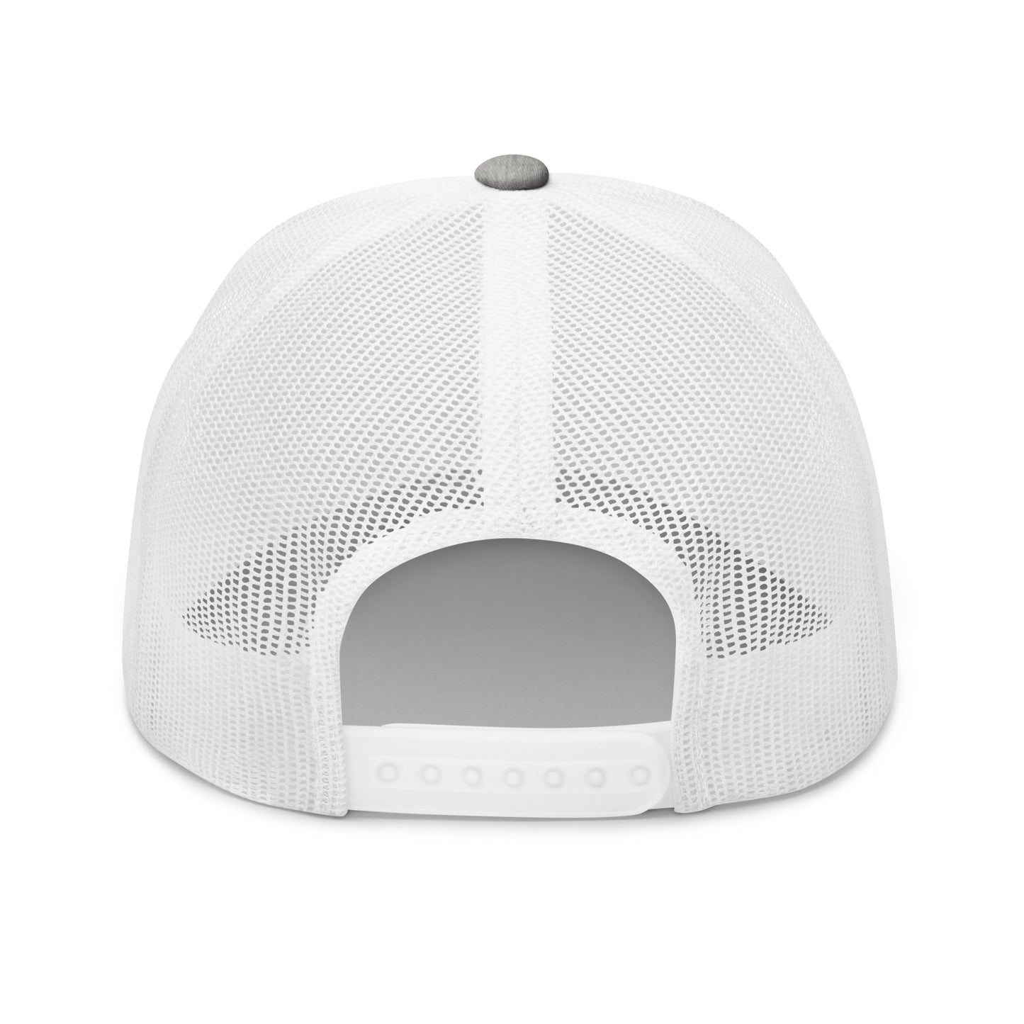 T316 Icon embroidered Christian trucker hat in heather grey/white — Trinity 3:16 faith apparel