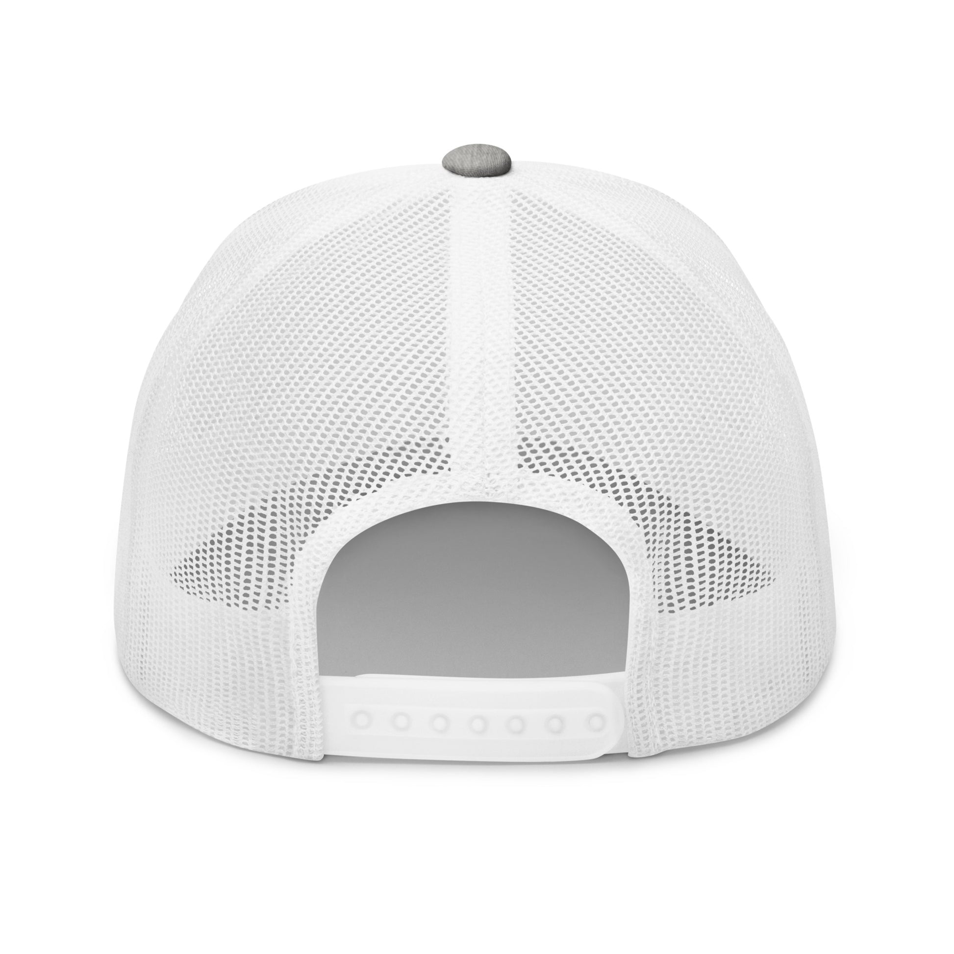 T316 Icon embroidered Christian trucker hat in heather grey/white — Trinity 3:16 faith apparel