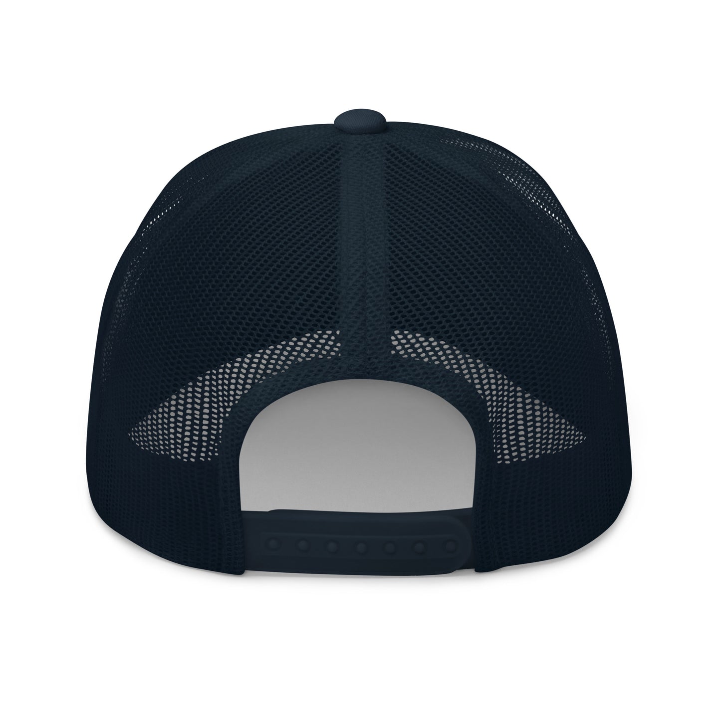 T316 Icon embroidered Christian trucker hat in navy — Trinity 3:16 faith apparel