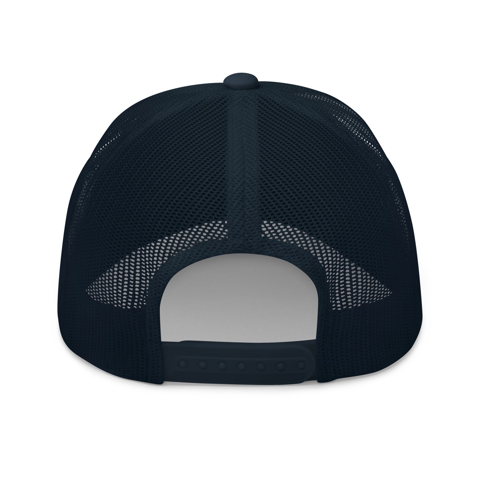 T316 Icon embroidered Christian trucker hat in navy — Trinity 3:16 faith apparel