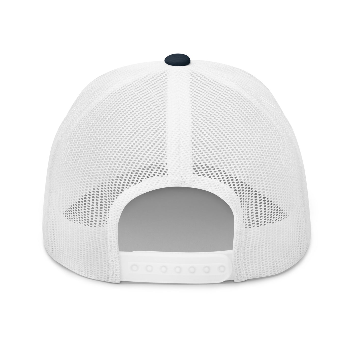 T316 Icon embroidered Christian trucker hat in navy/white — Trinity 3:16 faith apparel