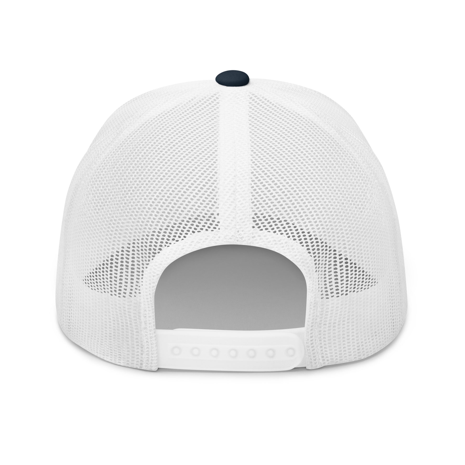 T316 Icon embroidered Christian trucker hat in navy/white — Trinity 3:16 faith apparel