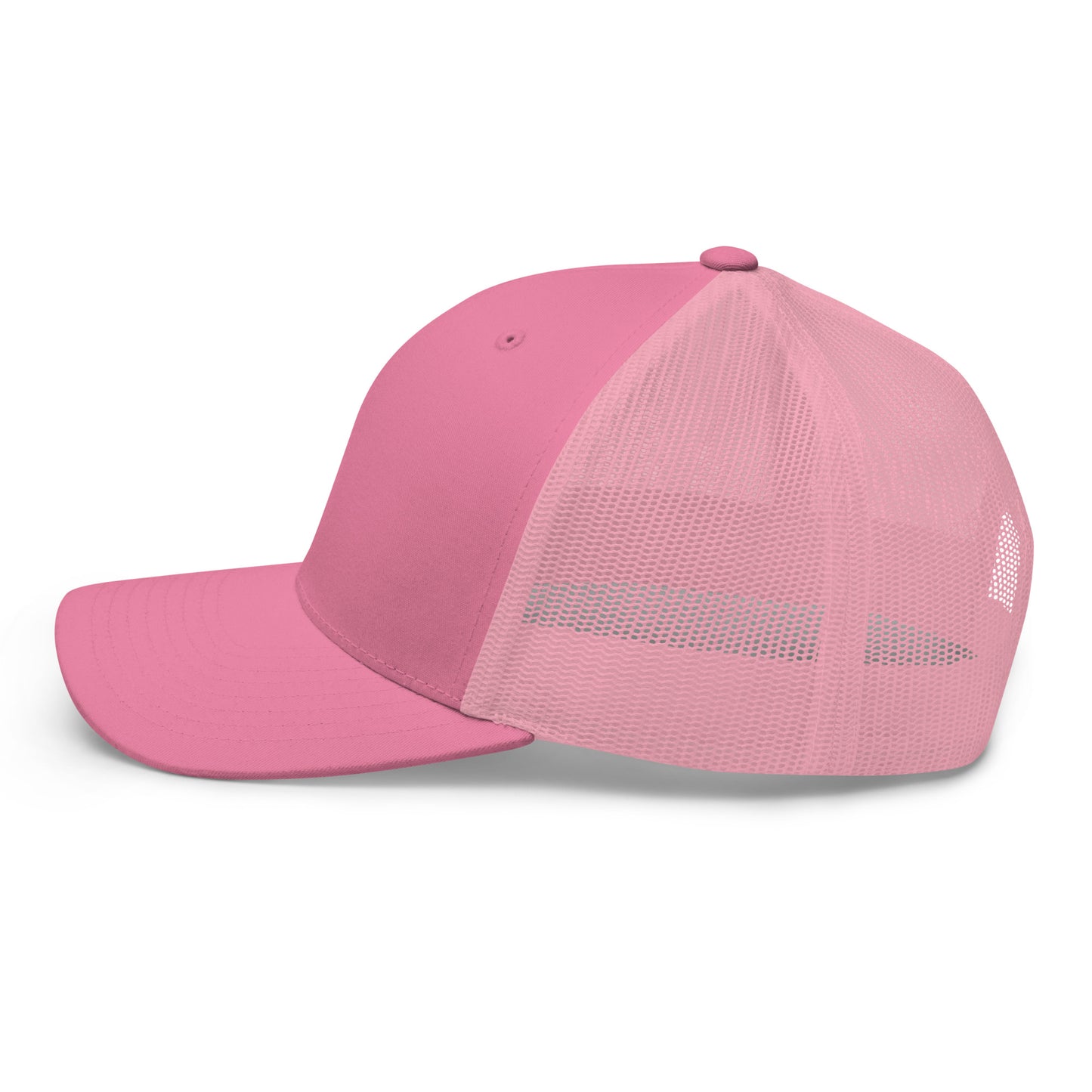 T316 Icon embroidered Christian trucker hat in pink — Trinity 3:16 faith apparel