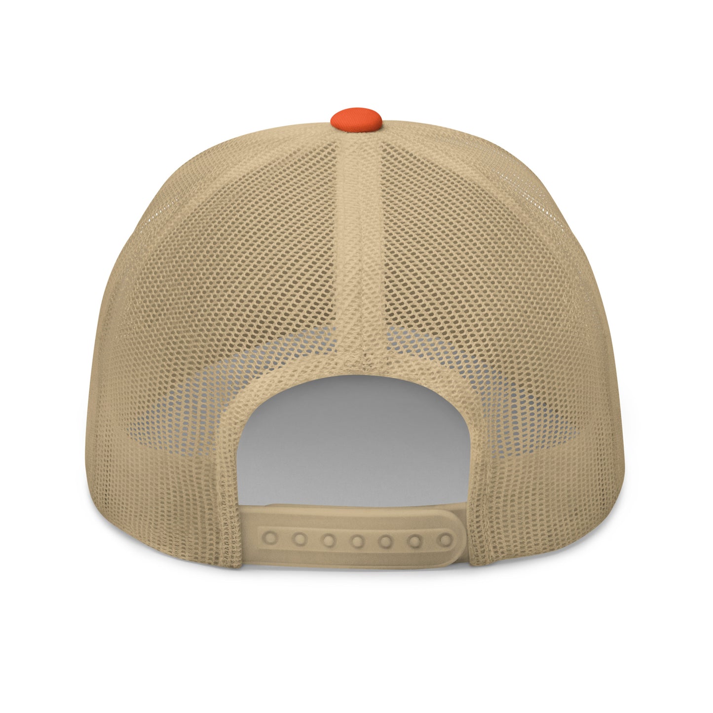 T316 Icon embroidered Christian trucker hat in rustic orange/Khaki — Trinity 3:16 faith apparel
