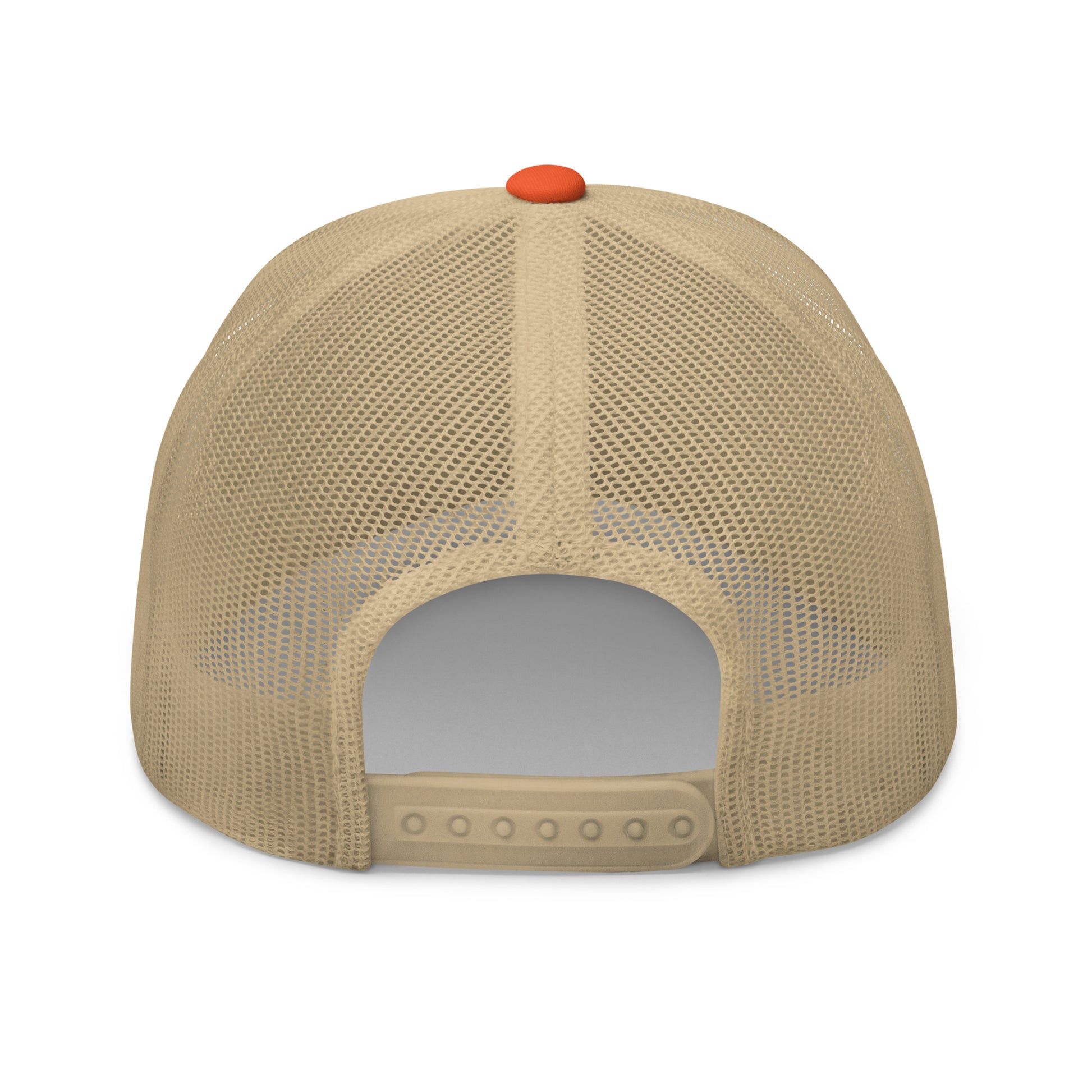 T316 Icon embroidered Christian trucker hat in rustic orange/Khaki — Trinity 3:16 faith apparel