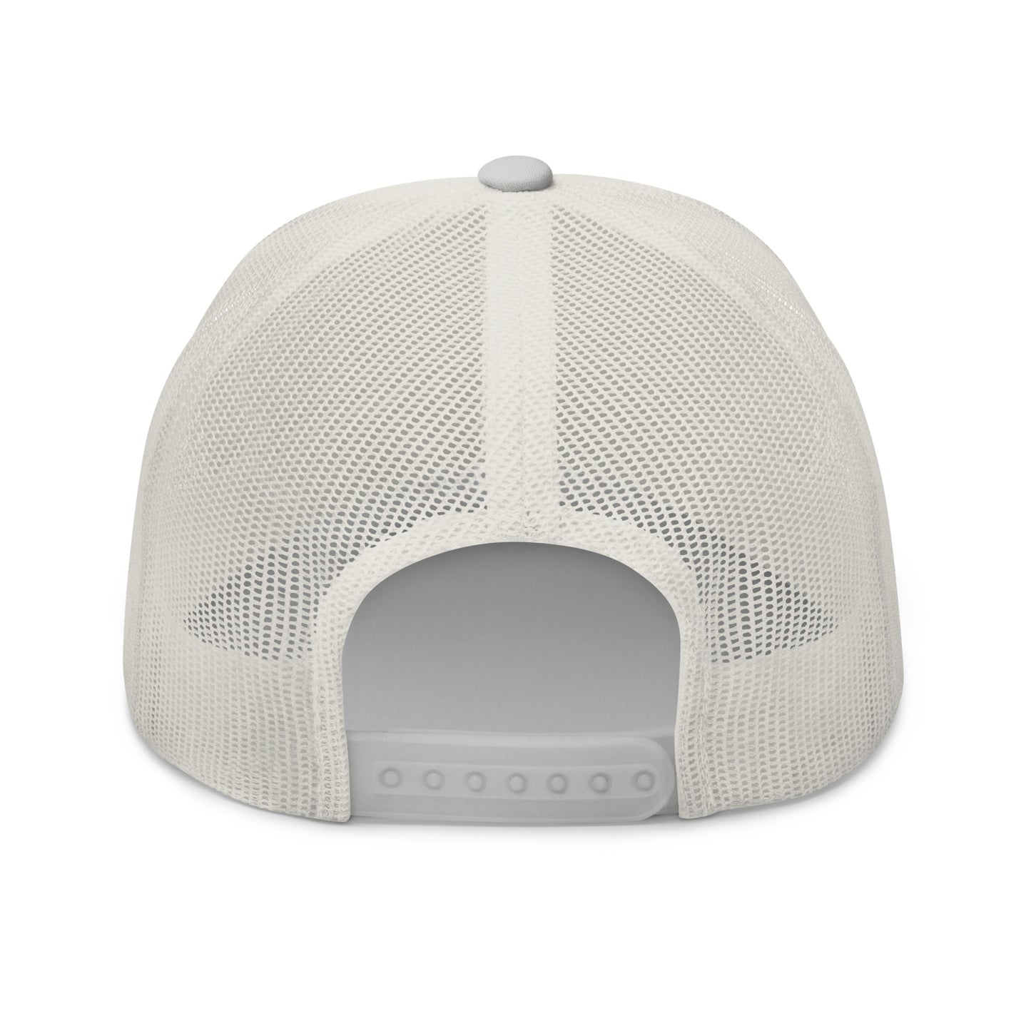 T316 Icon embroidered Christian trucker hat in silver — Trinity 3:16 faith apparel