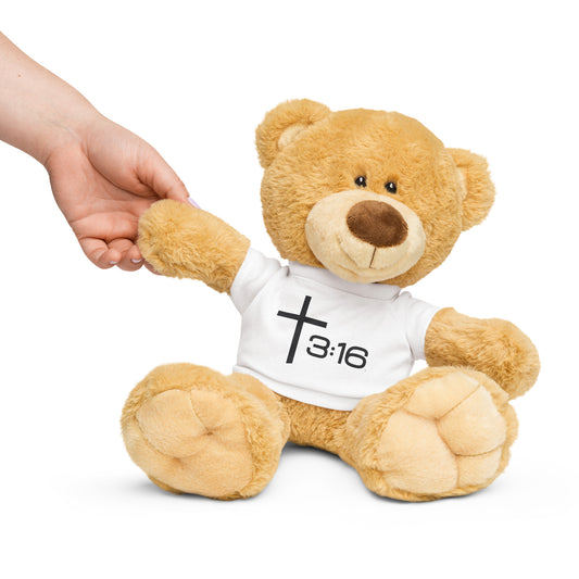 T316 Icon Christian teddy bear gift — Trinity 3:16 faith apparel