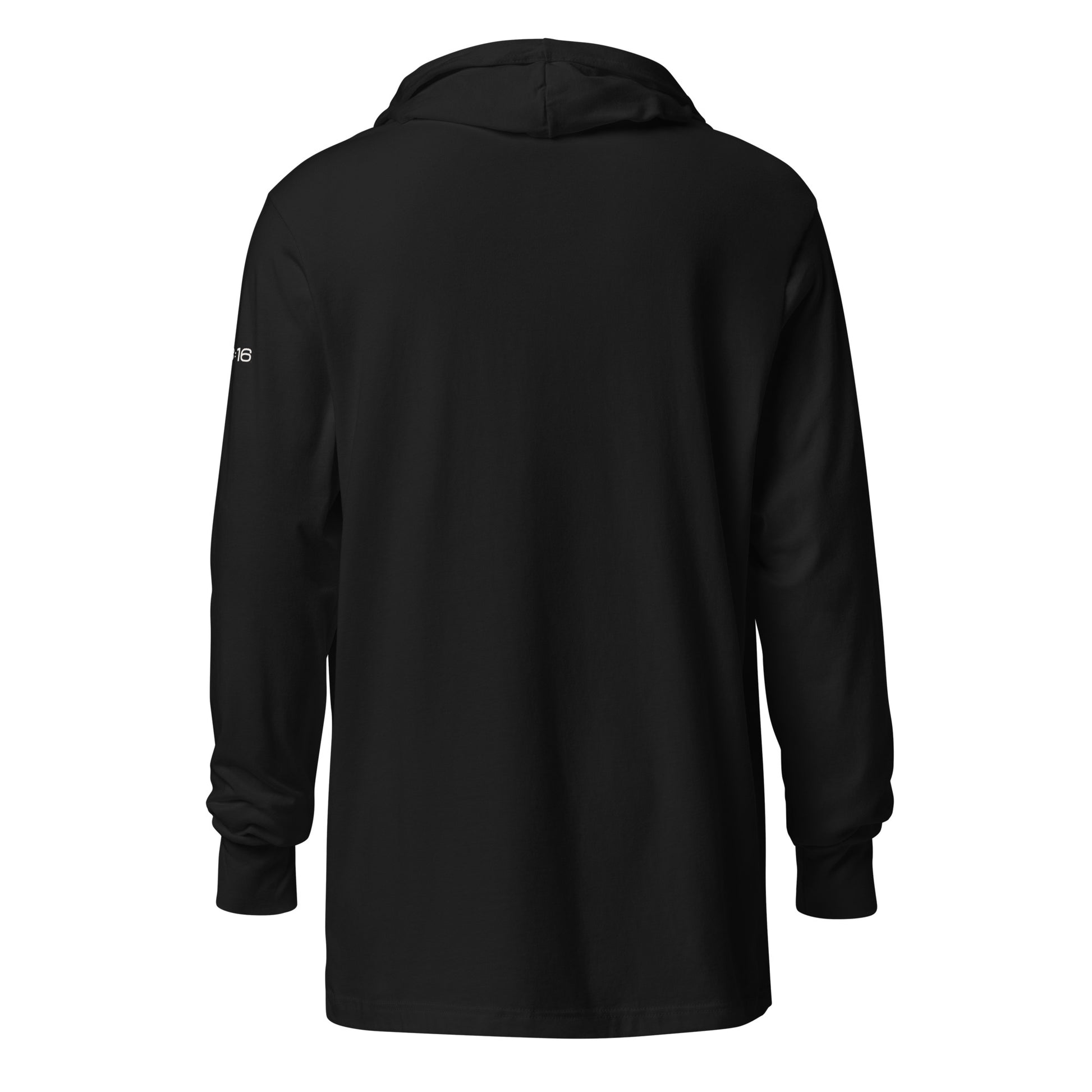 Trinity 3:16 Logo Christian jersey hoodie in black— Trinity 3:16 faith apparel