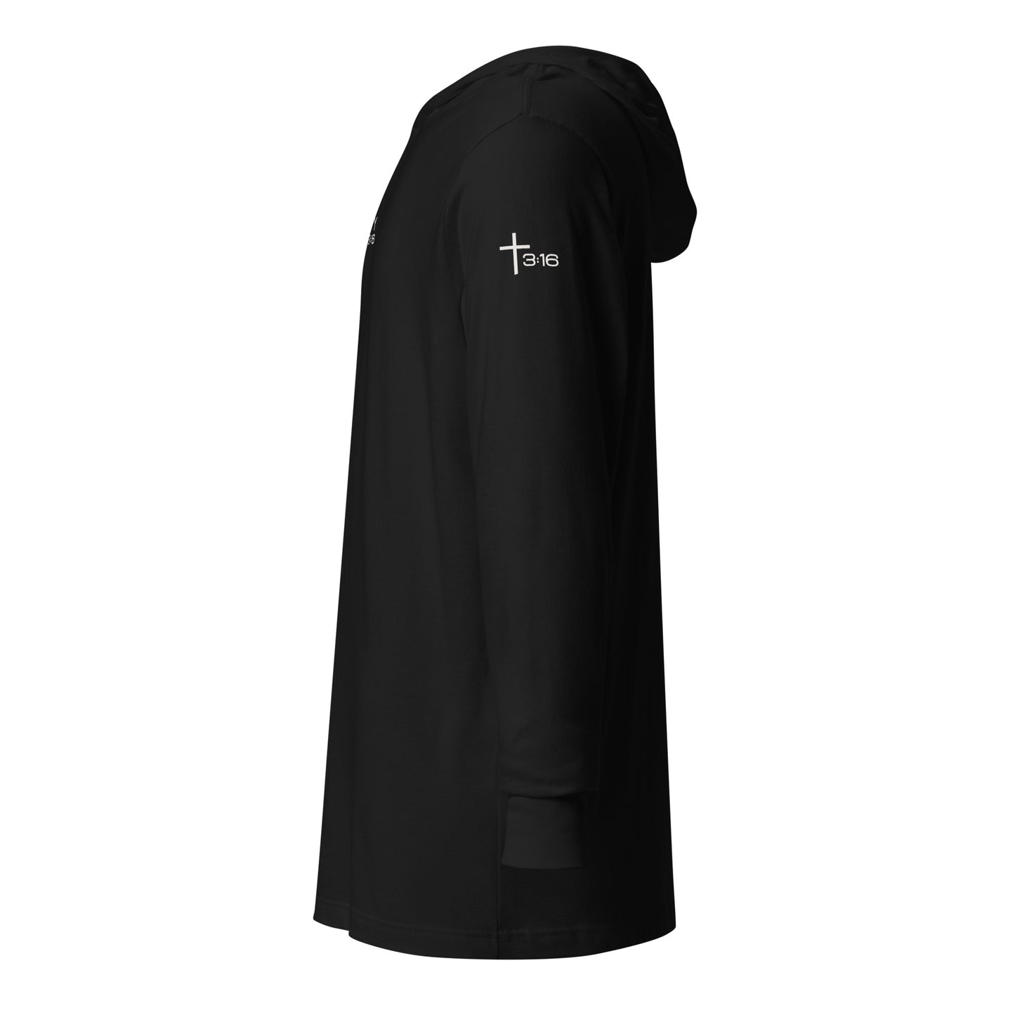 Trinity 3:16 Logo Christian jersey hoodie in black— Trinity 3:16 faith apparel