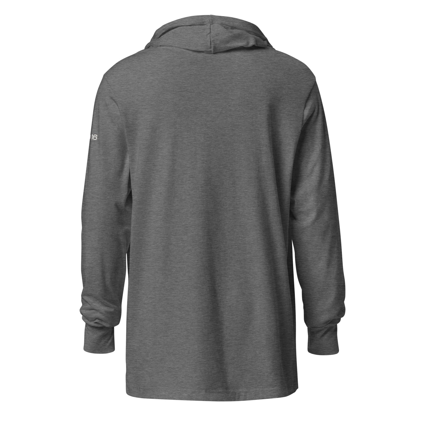 Trinity 3:16 Logo Christian jersey hoodie in grey— Trinity 3:16 faith apparel