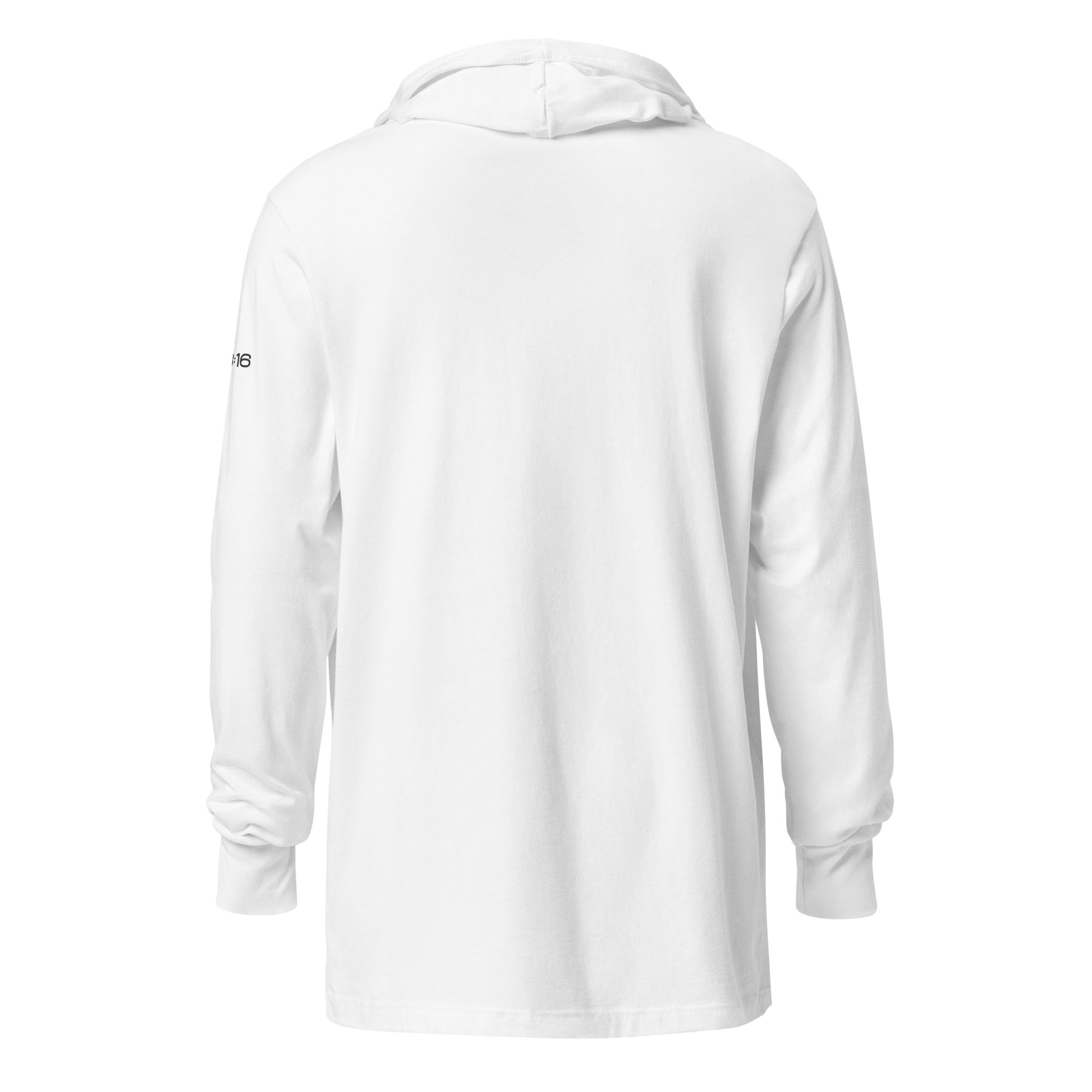 Trinity 3:16 Logo Christian jersey hoodie in white— Trinity 3:16 faith apparel