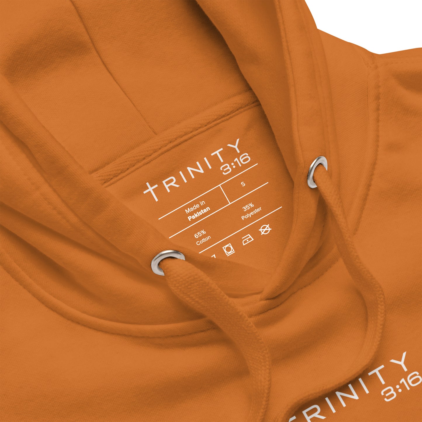 John 3:16 Christian hoodie in adobe— Trinity 3:16 faith apparel