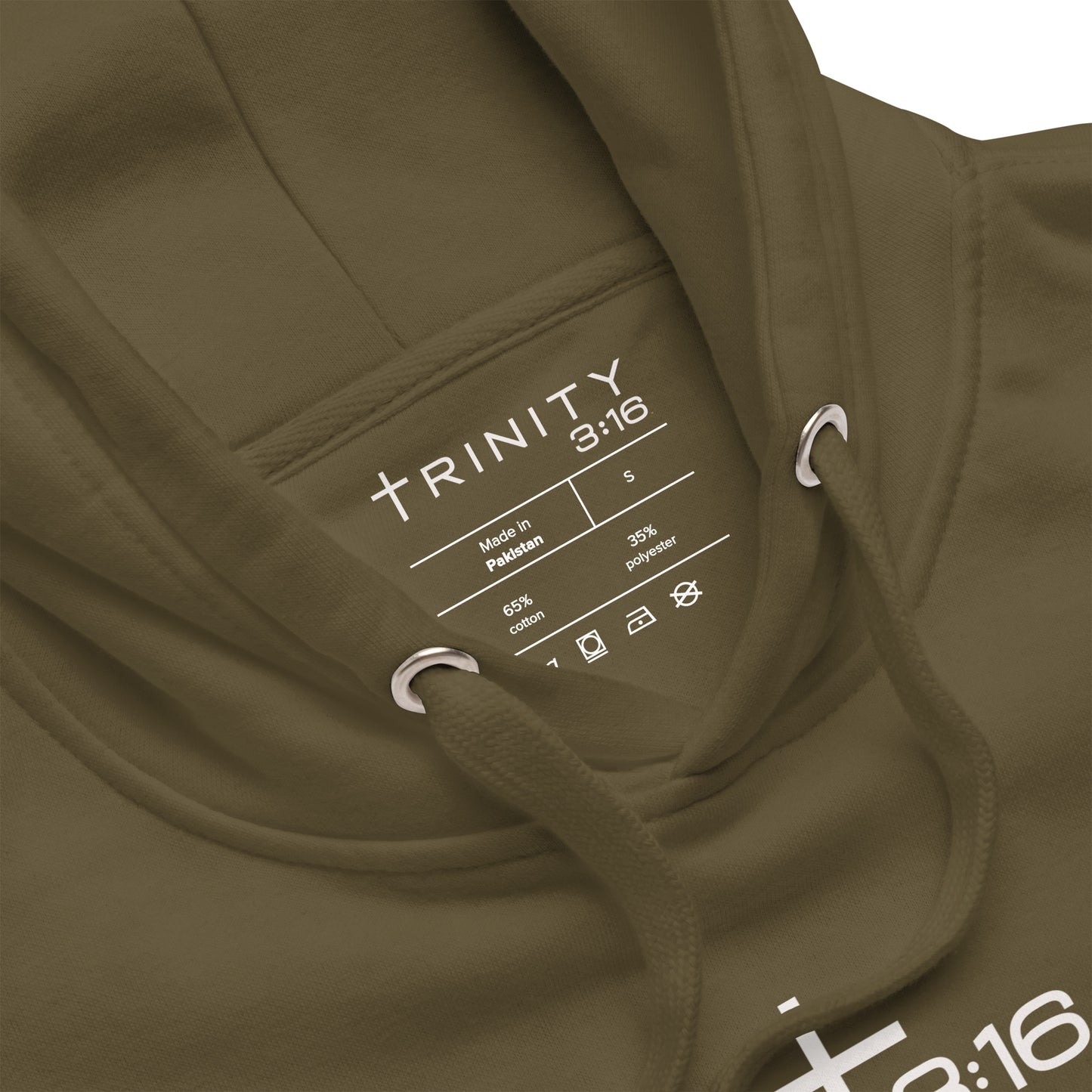 T316 Icon Christian hoodie in green — Trinity 3:16 faith apparel