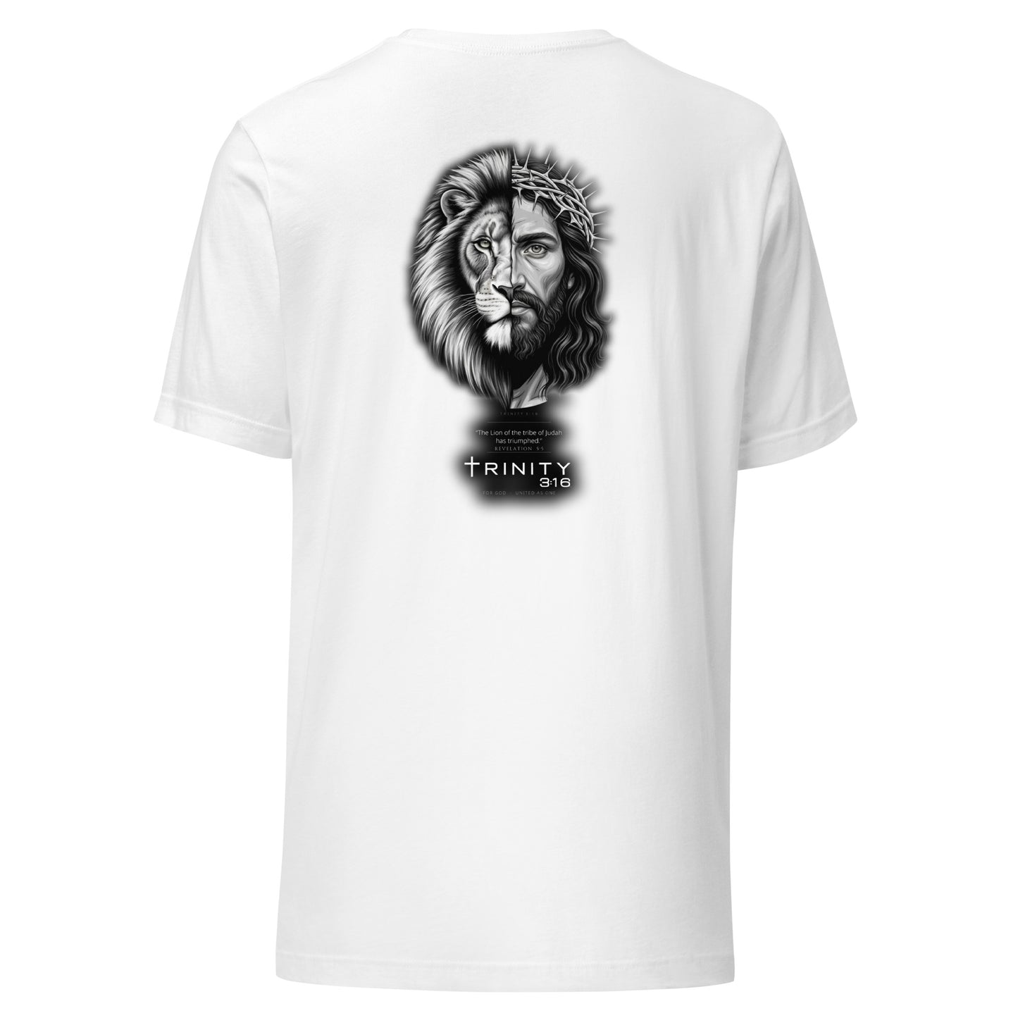 Lion of Judah Christian tee in [color] — Trinity 3:16 faith apparel
