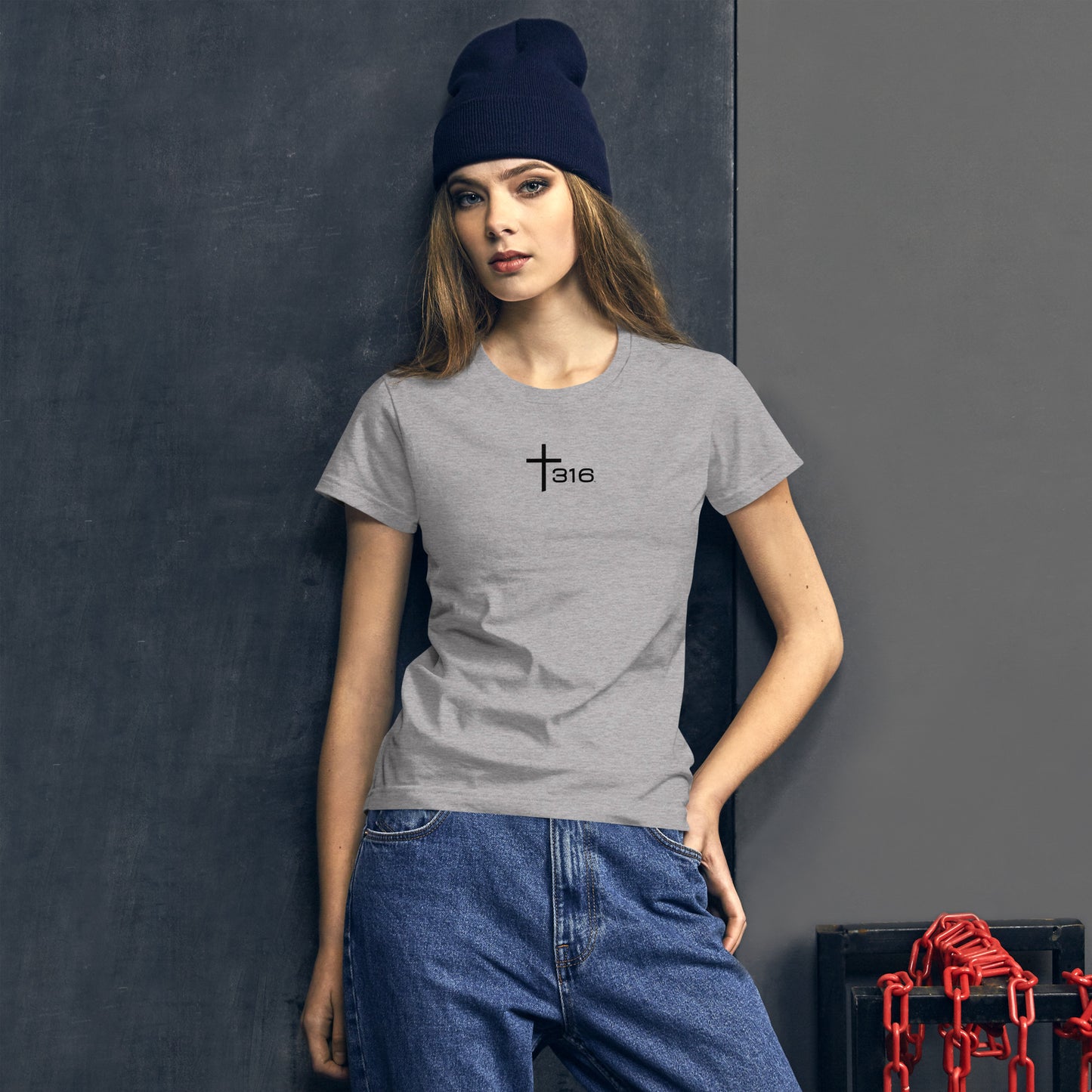 Trinity 316 ICON Woman's Short Sleeve T-Shirt | Grey Heather