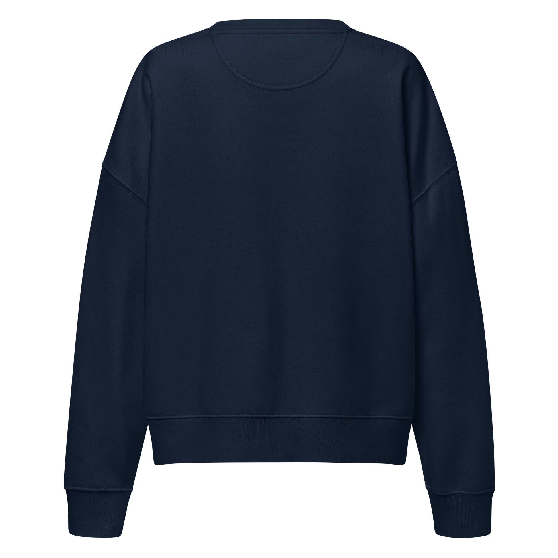 Trinity 3:16 Logo Christian womens crewneck in navy— Trinity 3:16 faith apparel