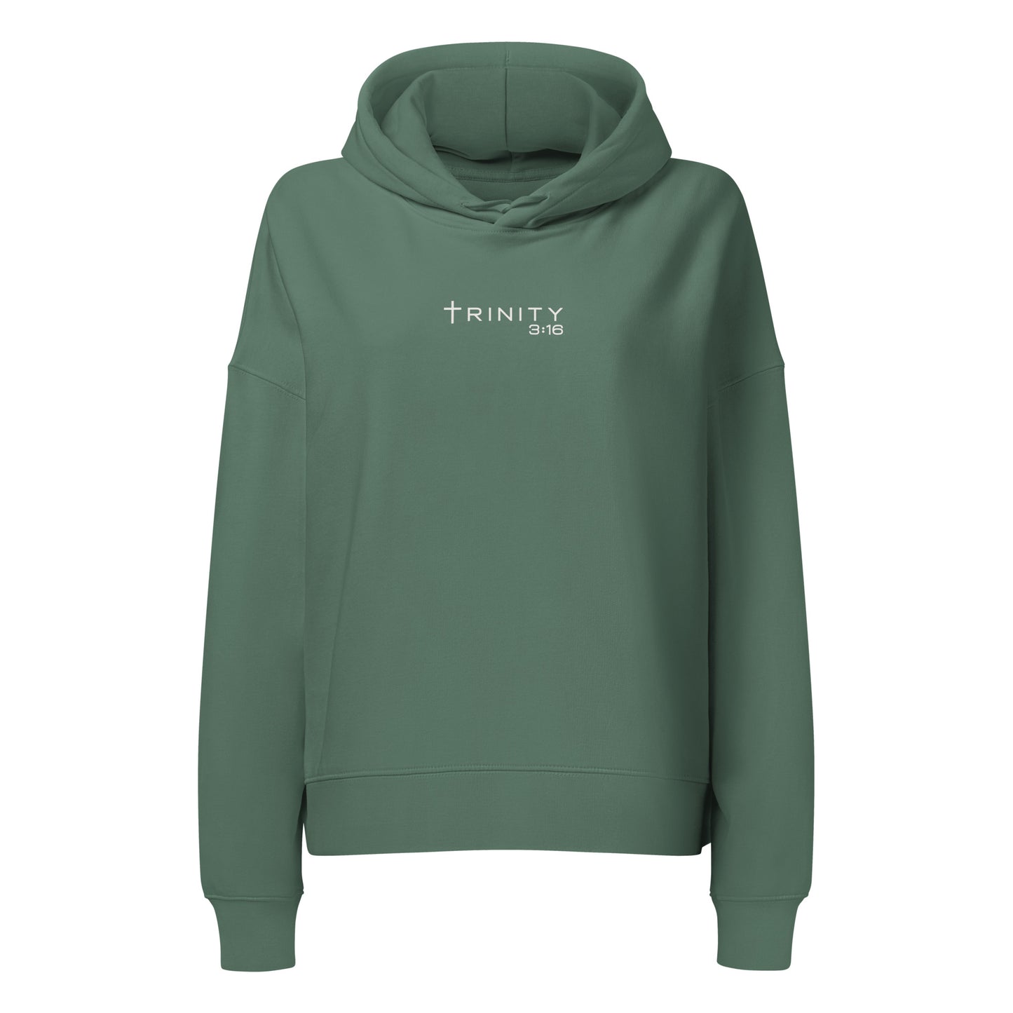 rinity 3:16 Logo Christian womens hoodie in green bay— Trinity 3:16 faith apparel