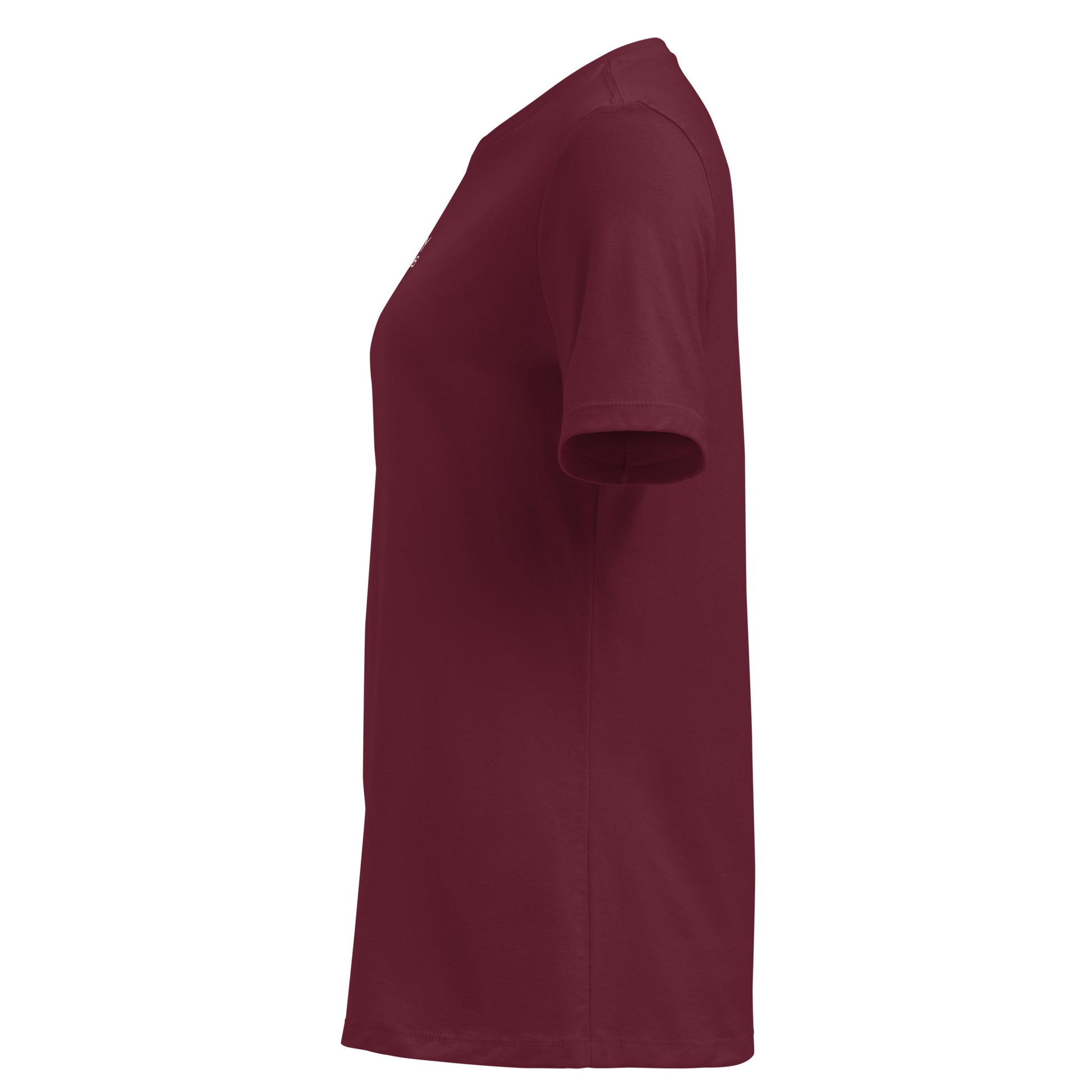 John 3:16 Christian womens tee in maroon — Trinity 3:16 faith apparel