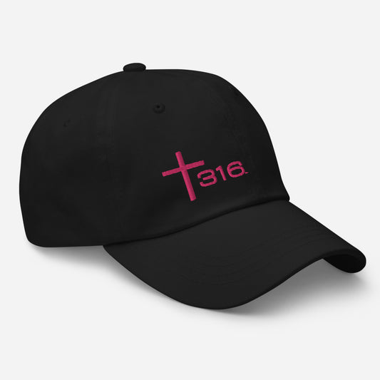 Trinity 316 ICON Unstructured Adjustable Hat | Deep Pink - Black (Limited Edition)